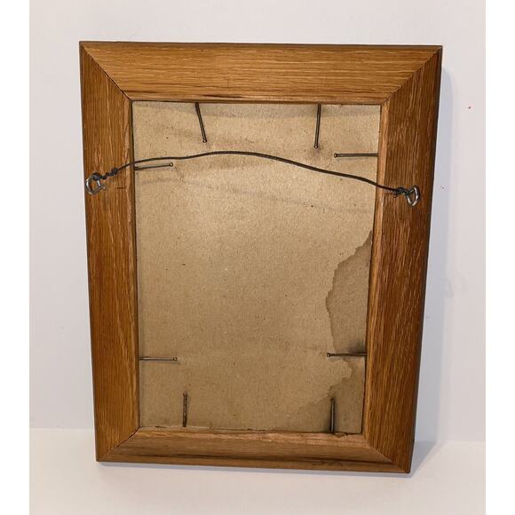 Vintage Framed Completed Hand Cross Stitched Needlepoint 5x7 Owl With Flowers - Picture 2 of 2